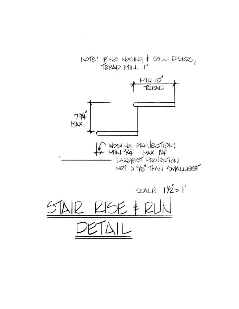 Stair Rise and Run Detail